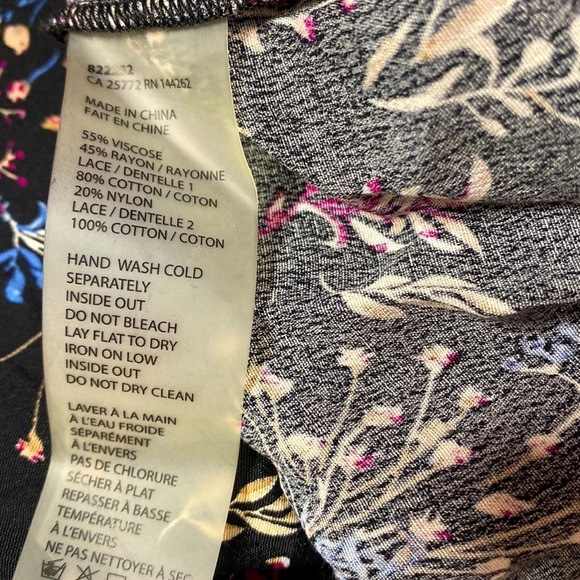 🌷 Dex 🌷 Floral Crochet Lace Flare Sleeve  Babydoll Dress Vintage 90s - Picture 5 of 9